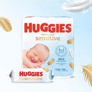 HUGGIES Lingettes nettoyantes pour bébé natural care x56 – Cleanmarket