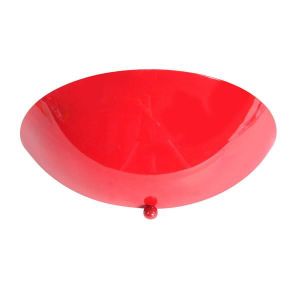 APPLIQUE  DEMI LUNE-Applique demi bol métal  rouge Abat-jour: bol métal rouge 1 ampoule E27 pop color P30xD14xH9cm