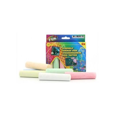 Pot / seau de 36 craies de trottoir couleurs assorties - craies geantes multicolores cour de recreation - enfant Pot / seau de 36 craies de trottoir couleurs assorties - craies geantes multicolores cour de recreation - enfant