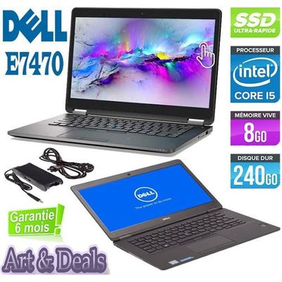 PC Ultrabook Dell Latitude E7470 12.5″ I5-6300U 16Go RAM 1To SSD W10 Pro Reconditionné