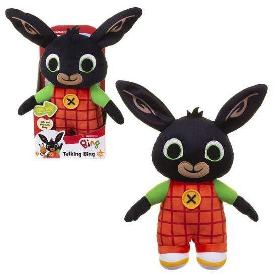 Giochi Preziosi Bing, Peluche 35 cm Qui Parle en français, Plus de 15 Phrases et Sons, Toute Douce, Jouets pour Enfants dès la Naissance, BNG02