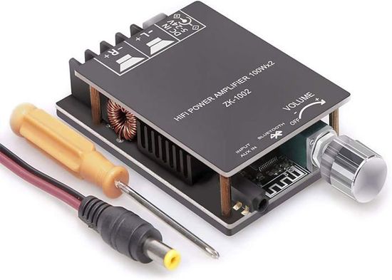 Amplificateur Caisson Basses Bluetooth 2.1 50W+100W - Contrôle Aigus/Basses Hifi Stéréo
