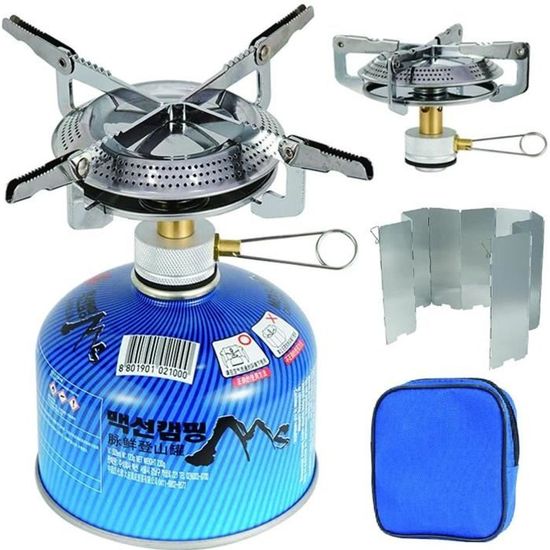 Réchaud à Gaz Liquéfié Zoegneer Pour Camping - Portable, Cuivre, 17 X 17 X 9 Cm