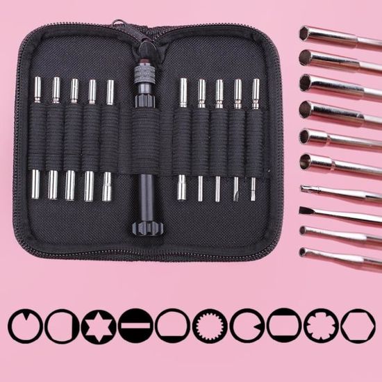 INJORA Kit D'outils RC 6 En 1 Tournevis à Changement Rapide Clé Allen Tournevis Hexagonaux Pour SCX24 Gladiator Bronco C10 JLU Deadbolt FMS FCX24 Micro Crawler Voiture