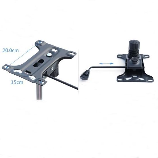 Plaque Pivotante Pour Chaise De Bureau/tabouret - Base Tournante En Fer, 38.5x38.5x7cm, Avec Roulements