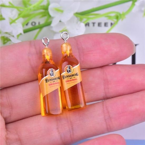 Porte-clés Bière En Métal - Pendentif Charm En Forme De Bouteille, Couleur Argent, Unisexe
