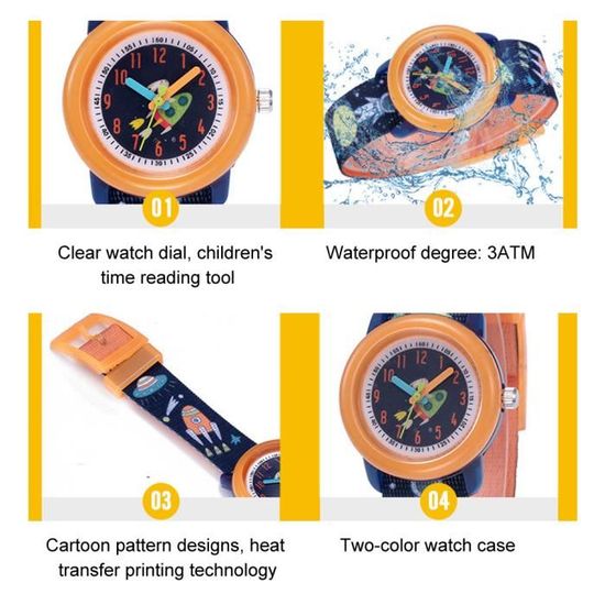 Bracelet Montre Silicone Enfant - Réglable Et Confortable - Pour Sport Et Jeux D'eau
