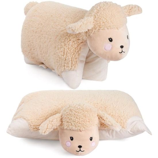 BRUBAKER Oreiller en Peluche Ours - 2 en 1 Ours et Coussin en Peluche