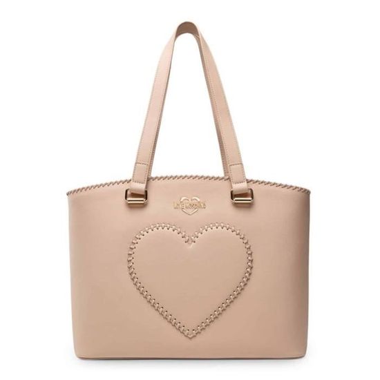 Sac à Main Moschino En Cuir 100% Beige - Lanière Cuir Bronze - Fabriqué En Italie - Neuf Avec Défauts