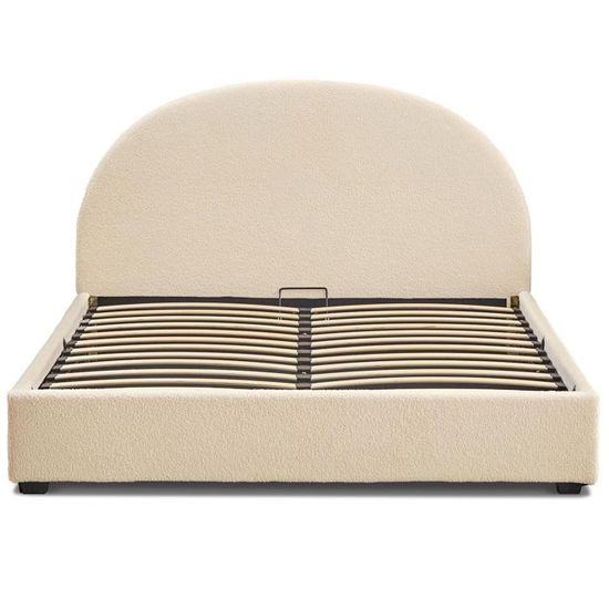 Achat Lit coffre - Beige pas cher