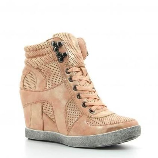 basket compensée rose