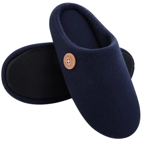 Chaussonpantoufle,KidmiPantoufles Moelleuses en Mousse à Mémoire de Forme pour Homme et Femme
