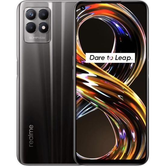 REALME 8i Smartphone 4 Go + 128 Go FR Plug - 5000mAh - Processeur Helio G96 - Noir Spatial