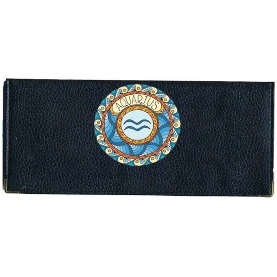 Porte-Chéquier Long Noir Avec Motif Chaton - Porte-Cartes Et Tickets - Format 23.5x9.5cm