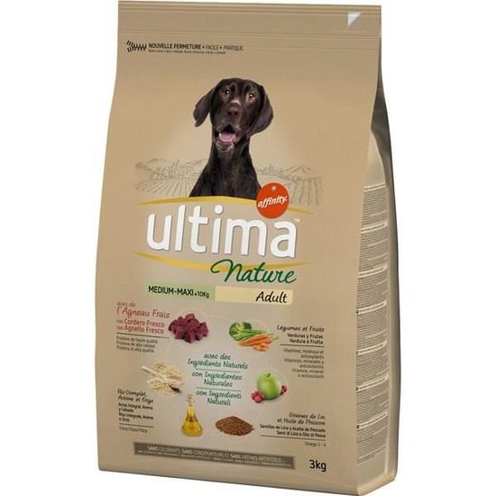 ULTIMA Croquettes à l'agneau Pour chien 3KG Cdiscount Animalerie
