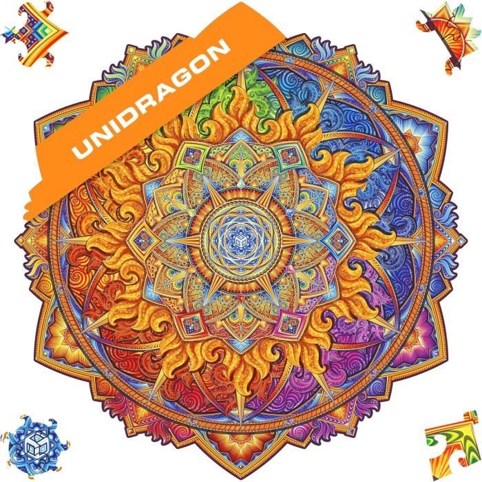 Puzzle en bois de tigre arc-en-ciel Pièces de forme unique Animal pour