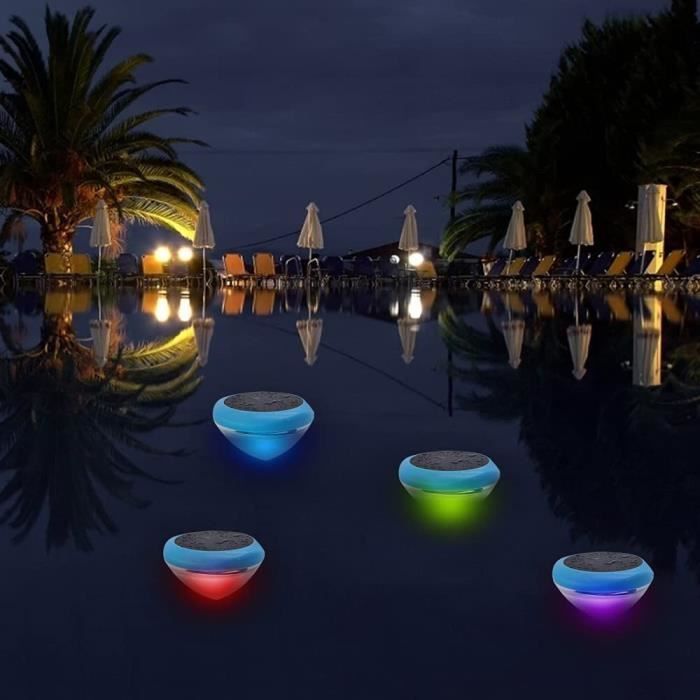 lampe solaire flottante rechargeable pour piscine, 7 couleurs changeantes, lampe de piscine étanche