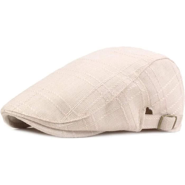 Casquette Béret En Cuir PU Pour Homme - Style Vintage, Taille Réglable 56-60cm, Couleurs Classiques