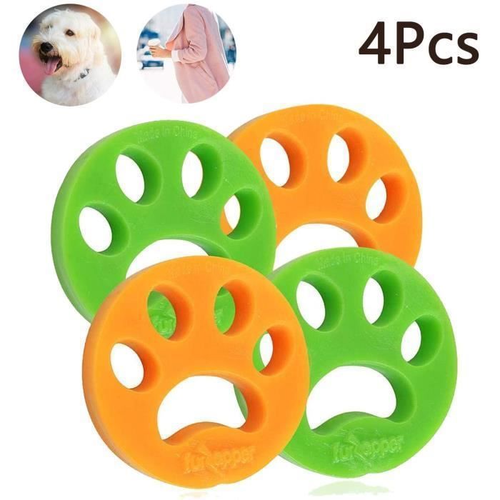 Anti Poil Machine À Laver, 4 Pièces Pet Fourrure Catcher Filtre À Cheveux Enlevez Les Vêtements Épilateur De Lessive Cheveux Peau Dé