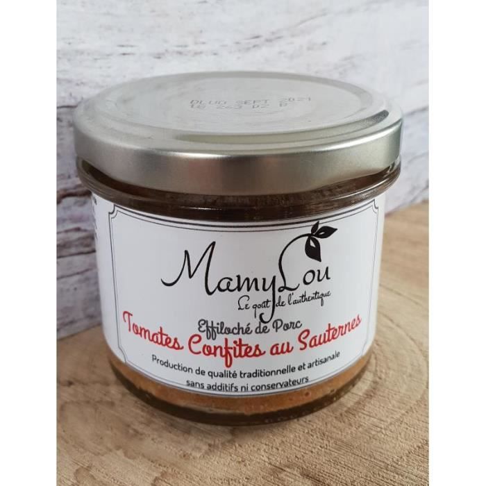 Effiloché de porc Tomates Confites & Sauterne 90g