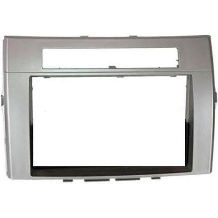 Facade autoradio 2DIN Toyota Corolla et Verso 2 05-09 - Argent