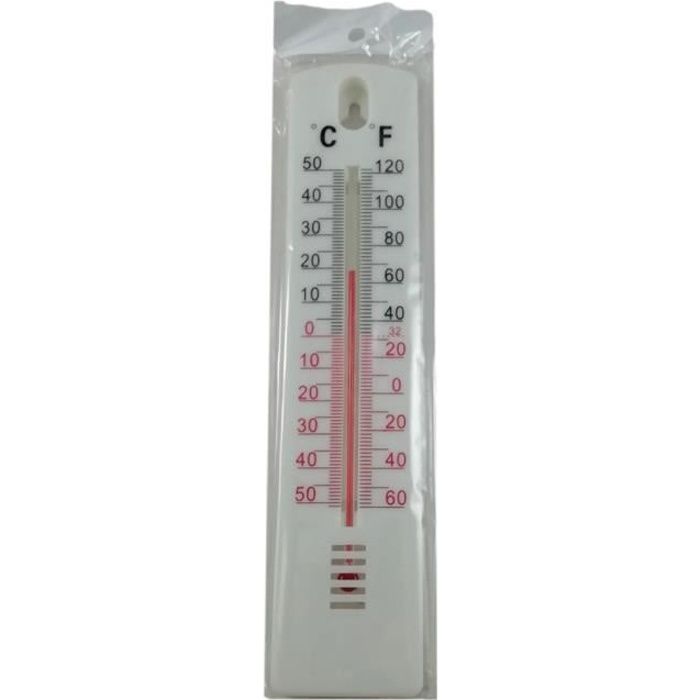 Thermomètre Extérieur Blanc Température -50 à +50°C Piscine Jardin Serre °F
