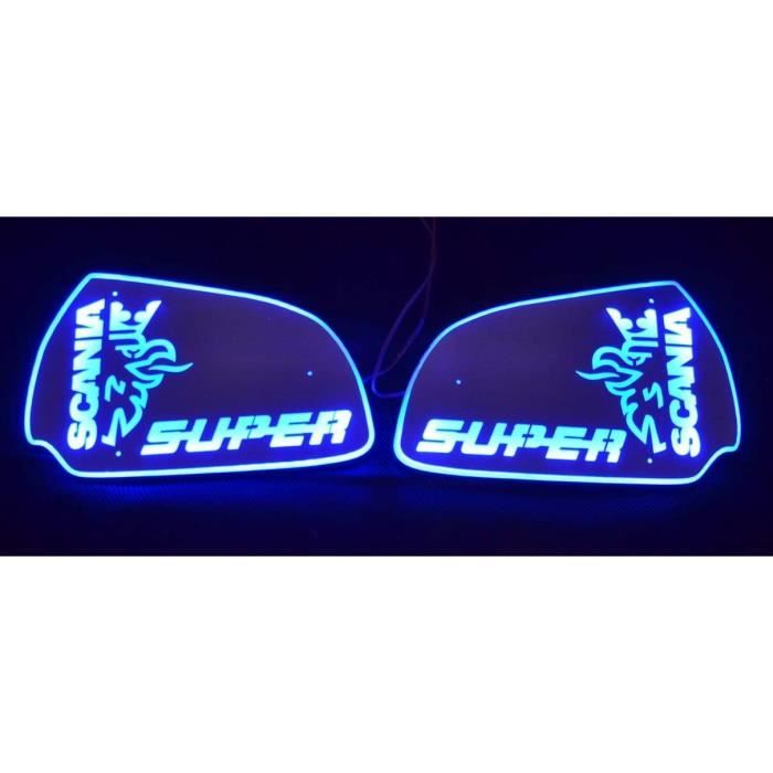 24/7auto 2x 24V LED Super Griffin Intérieur Porte Plaquettes pour Scania Camion Bleu Éclairage