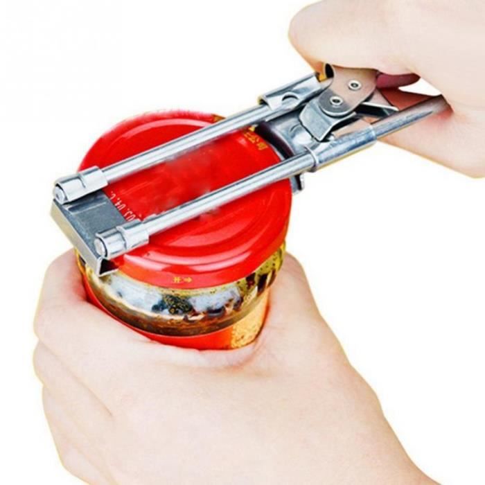 Ustensile de cuisine,Ouvre couvercle de bocal en acier inoxydable, professionnel, Portable, manuel réglable, pince ouvre boîte, #B