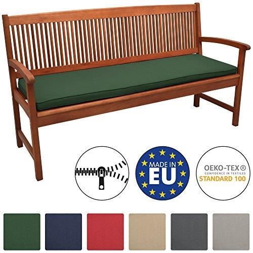 Beautissu Coussin Banc Banquette Loft BK 180x48x5 cm - Vert foncé - Jardin Terrasse Balcon Extérieur - Haute qualité
