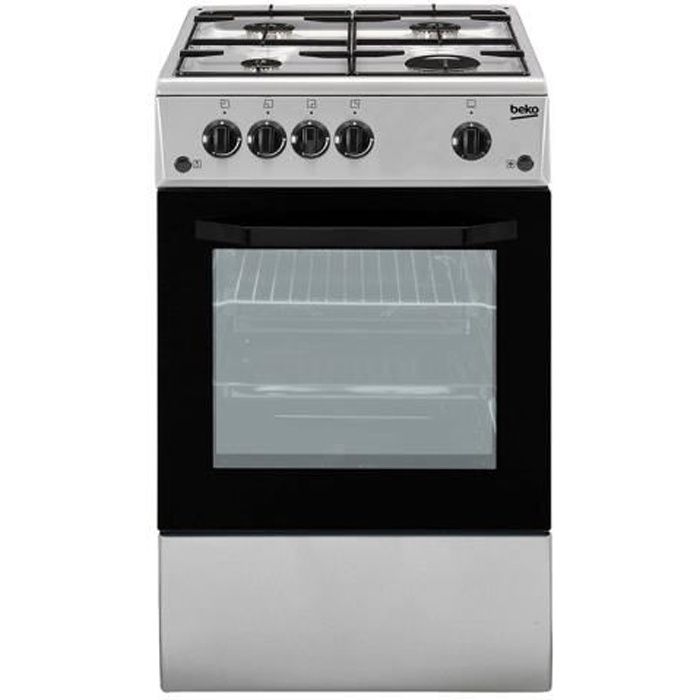 Beko CSG 42011 FS Cuisinière pose libre largeur : 50 cm profondeur : 50 cm hauteur : 85 cm argenté(e)