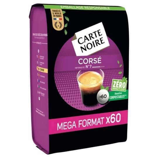 LOT DE 4 - CARTE NOIRE - Corsé Café Dosettes Compatible Senseo - 60 dosettes