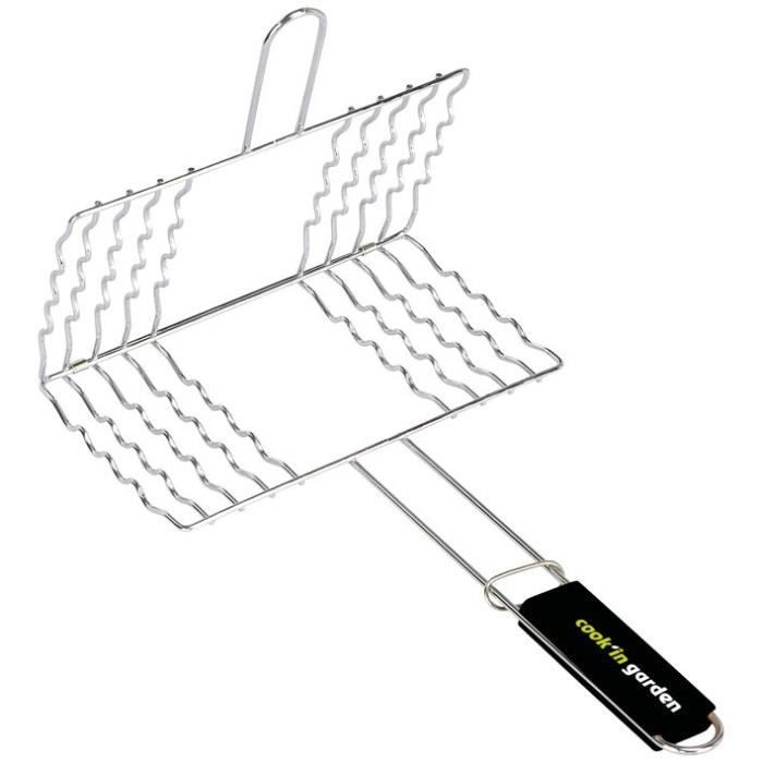 COOK Grille 8 saucisses - Manche soft touch - 27 x 18 cm