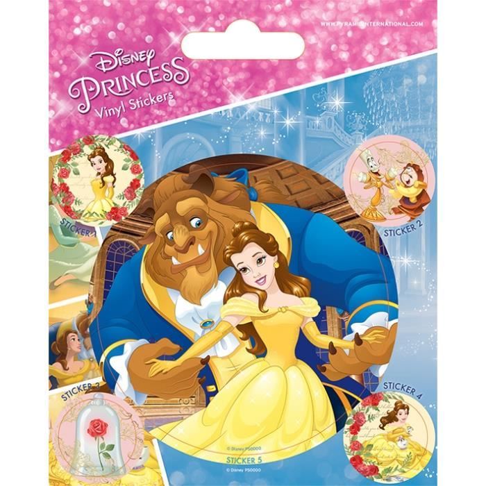 Pack de 5 Stickers La Belle et la Bête Disney Pause Canap