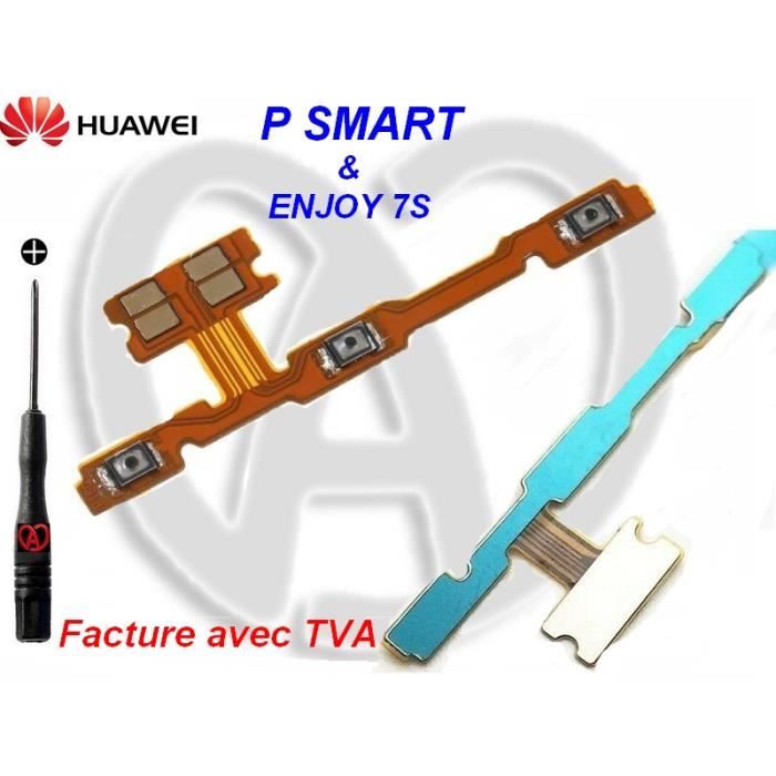 Pour Huawei P Smart & Enjoy 7S Nappe des Touches Volume Son et Power Allumage ON/OFF - TActilEst