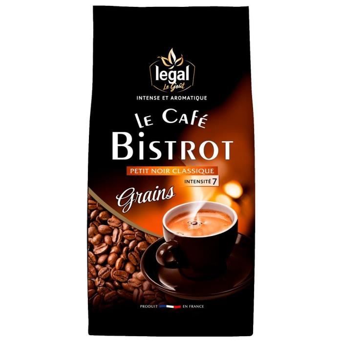 LEGAL Cafés Bistrot Petit Noir Grains - 500 g