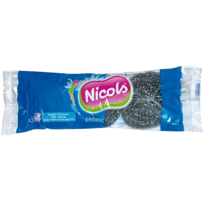 NICOLS - Éponge métallique 18g x3