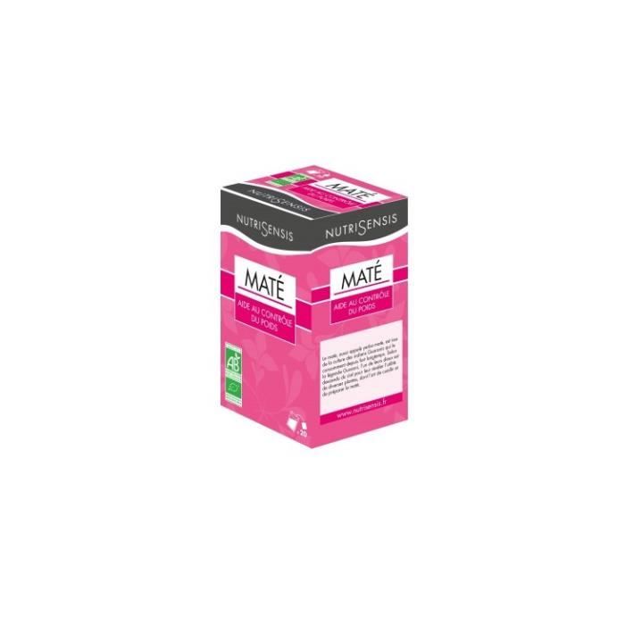 Infusion Maté Bio, silhouette fine - 20 sachets...