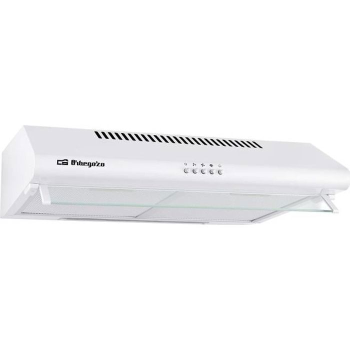 Orbegozo ST 7260 D BL Hotte aspirante standard 60 cm 2 moteurs de 80 W 3 niveaux