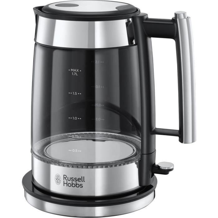 23830-70 - bouilloire sans fil 1.7l 2200w inox-verre - RUSSELL HOBBS