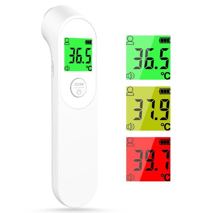 Thermomètre Frontal Médical, Thermomètre Frontal Numérique à la Lecture Directe et Précise avec écran LCD pour Toute la Famille