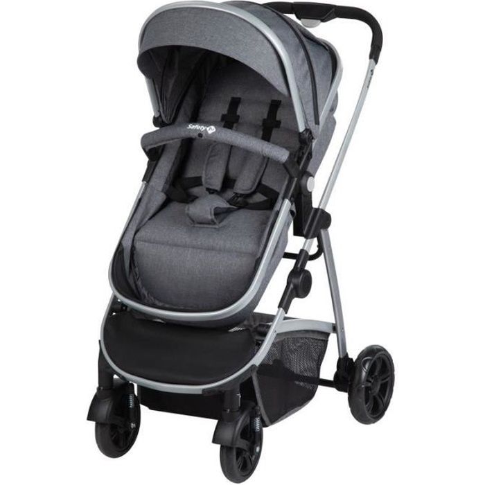SAFETY FIRST Poussette Hello 2en1 (Convertible Nacelle Non Securitaire) + Adaptateurs Cabriofix Et Citi Black Chic