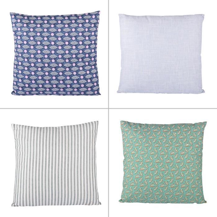 Coussin indigo 45x45 cm (1 modèle aléatoire) - Table Passion Multicolore