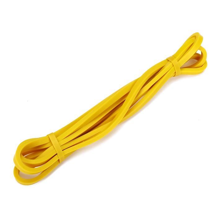 TEM PSA Bande de Résistance élastique Latex Naturel Musculation pour Fitness Pilates Yoga Gym Entraînement 6.4mm Jaune