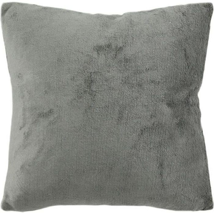 Coussin gris extra doux 40x40cm COMETE 40 x 40 cm Gris