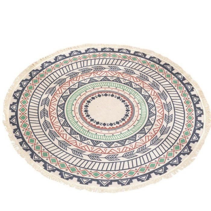 Salon Table basse Tapis de sol imprimé Tapis de sol Chambre à coucher Etudier rond tapis,UB1000A1