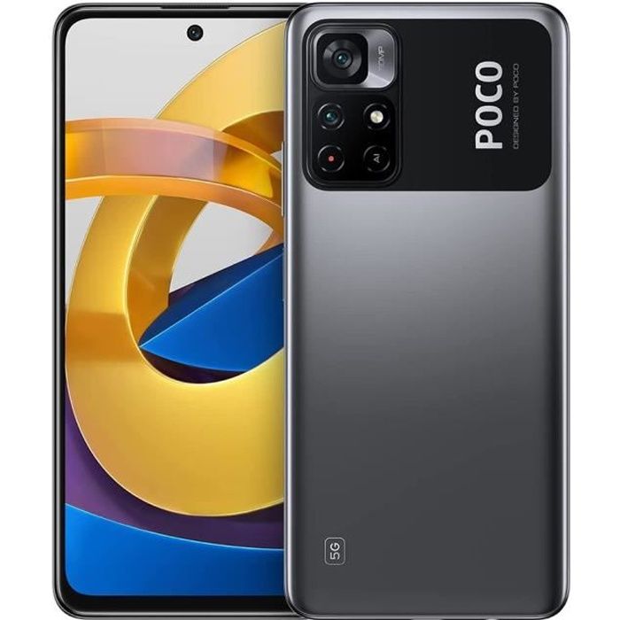 XIAOMI POCO M4 Pro 6+128Go Noir 5G Téléphone NFC Dimensity 810 5000mAh Triple Caméra 50MP 90Hz 6.6 Pouces FHD + DotDisplay