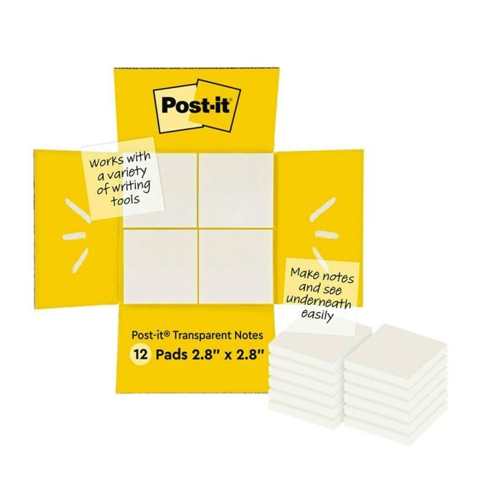 Notes Adhésives - Post-it - 600-TRSPT-SIOC - Transparent - 73 x 73 mm ...