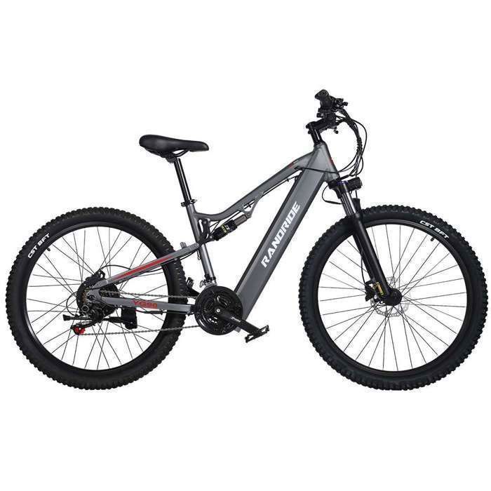 RANDRIDE YG90 27.5 pouces VTT électrique 48V1000W moteur 17AH batterie suspension complète e vélo avec frein à disque hydraulique