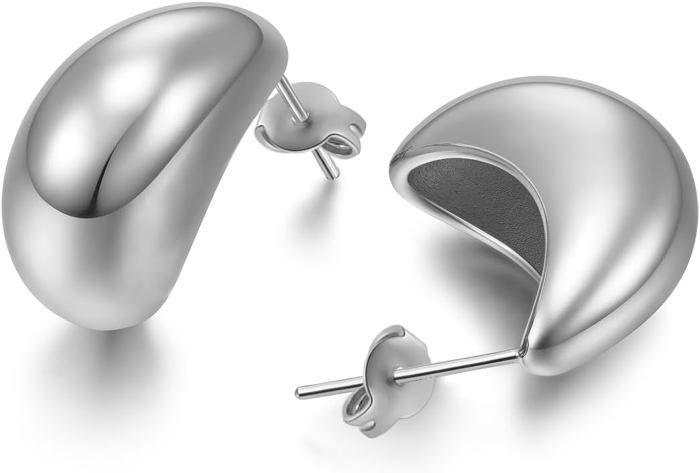 Boucles D'oreilles Créoles Argent Sterling 20 Mm - épaisses Et Brillantes