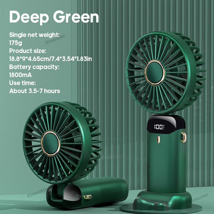 Mini ventilateur portatif USB Pliable Ventilateur de cou suspendu Ventilateur USB rechargeable à 5 vitesses avec support de Deep - Changm